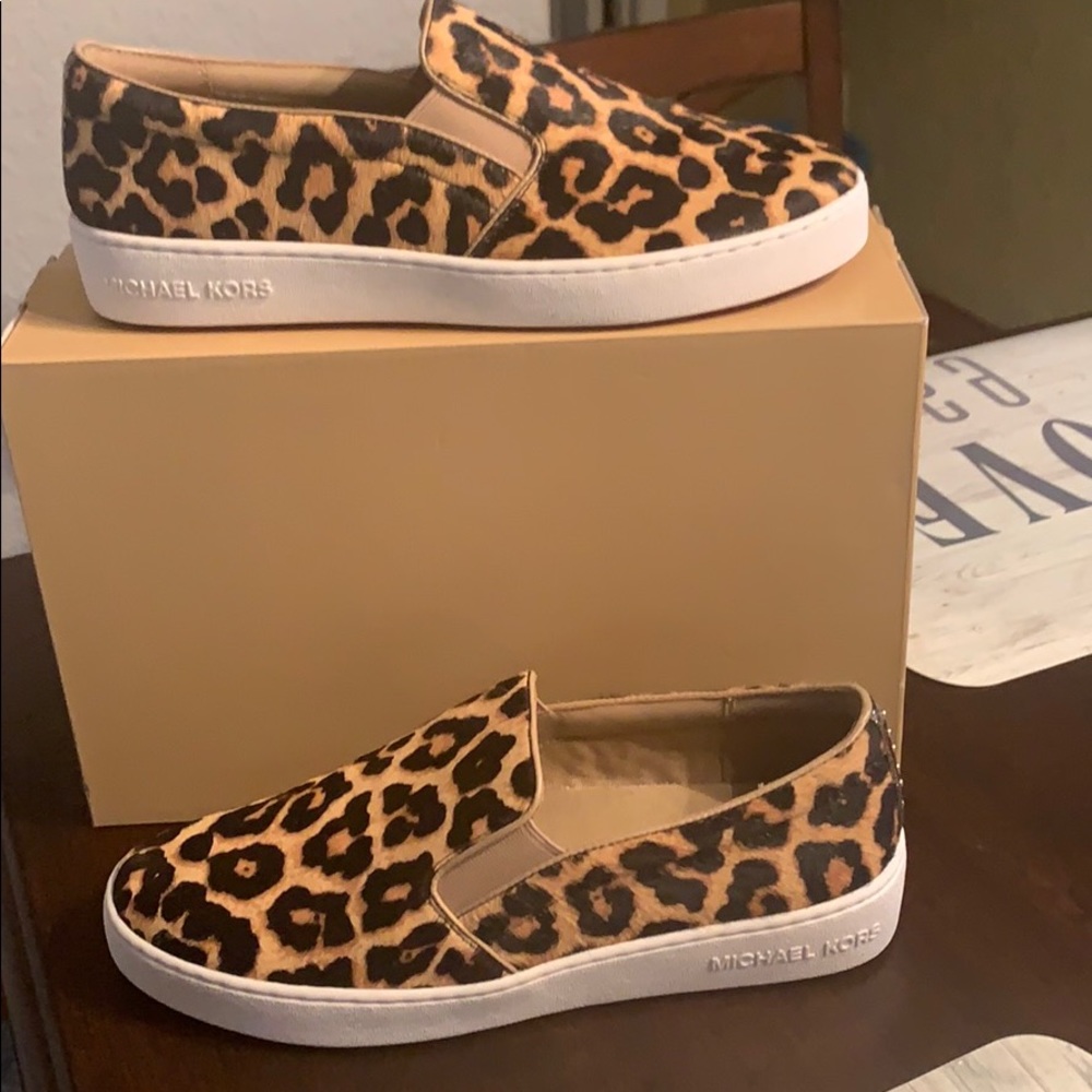 Michael Kors Leopard Print Slip-On Sneakers